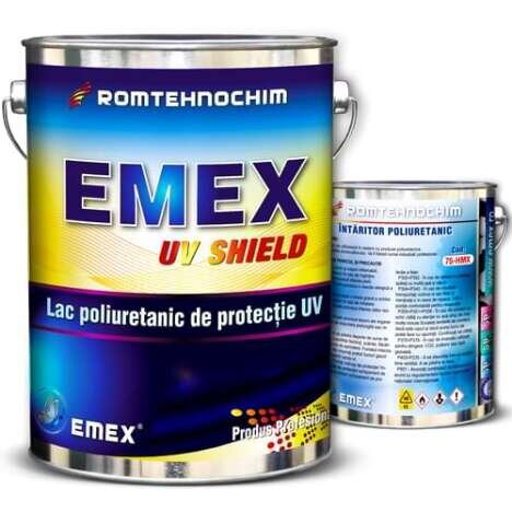 Pachet Lac Poliuretanic ?Emex UV Shield? - Transparent - Bid. 3 Kg + Intaritor - Bid. 0.9 Kg