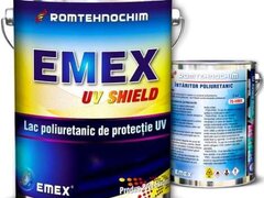 Pachet Lac Poliuretanic ?Emex UV Shield? - Transparent - Bid. 16 Kg + Intaritor - Bid. 4.8 Kg